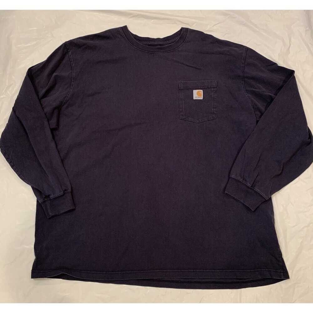 Carhartt Original Fit Navy Long Sleeve T-Shirt  Size 3XL